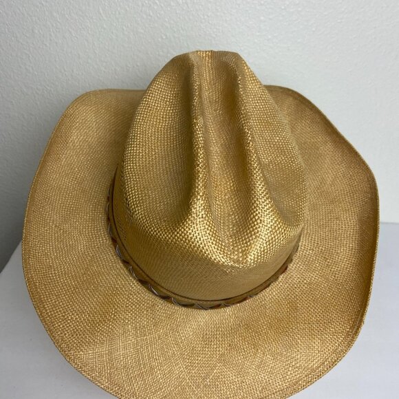 Western cowboy hat by Priest Hat Co. of Eagle, Idaho. Sz 23 1/4" - Picture 6 of 9